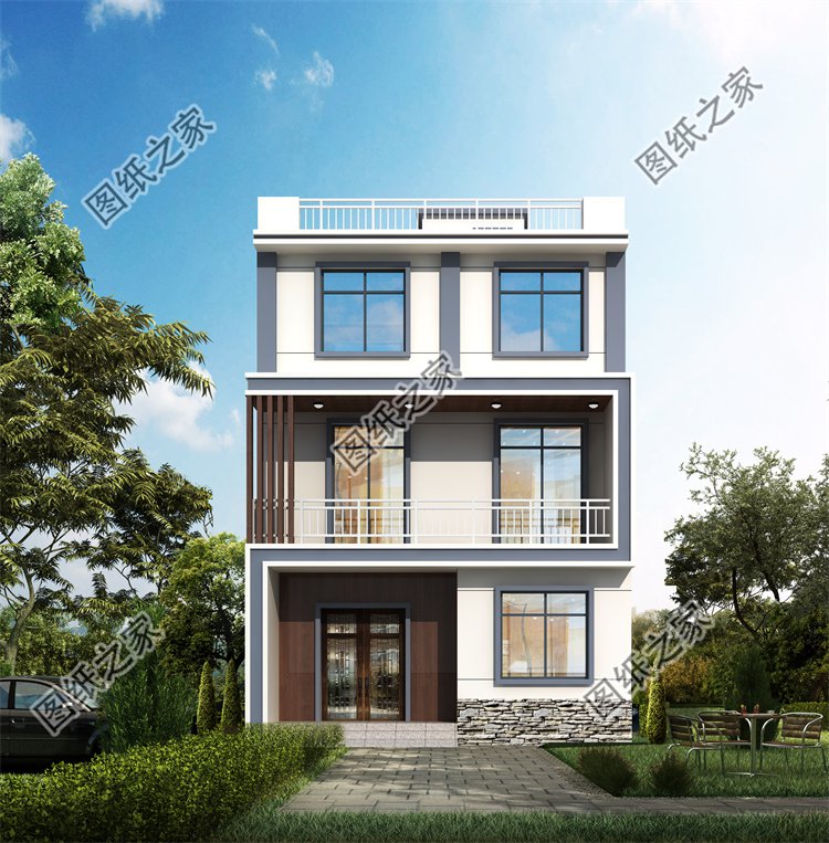 現(xiàn)代風(fēng)三層別墅效果圖設(shè)計(jì)案例