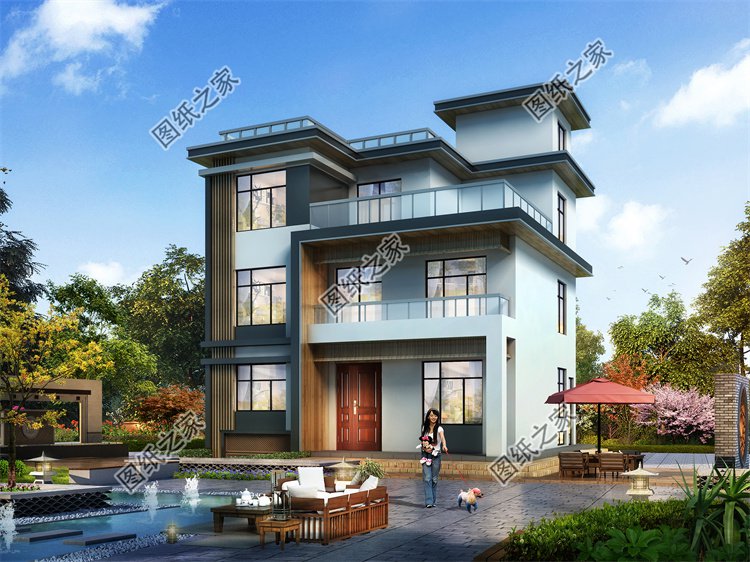 現(xiàn)代風(fēng)三層別墅效果圖設(shè)計(jì)案例