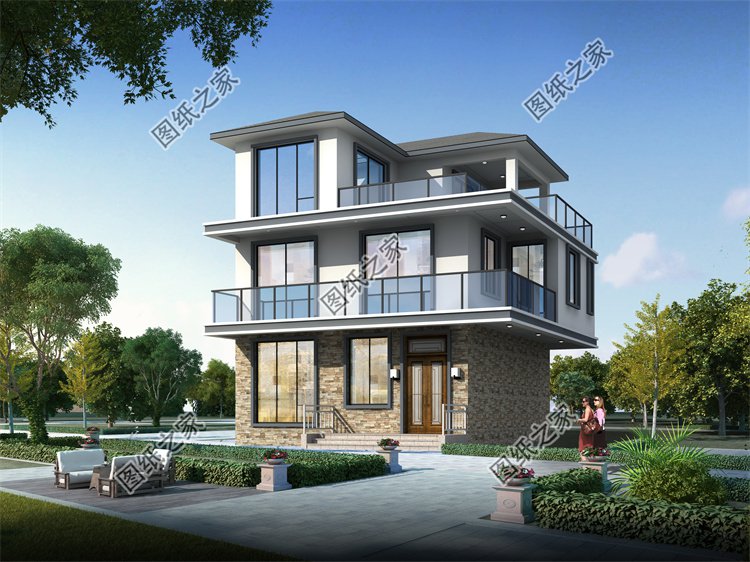現(xiàn)代風(fēng)三層別墅效果圖設(shè)計(jì)案例