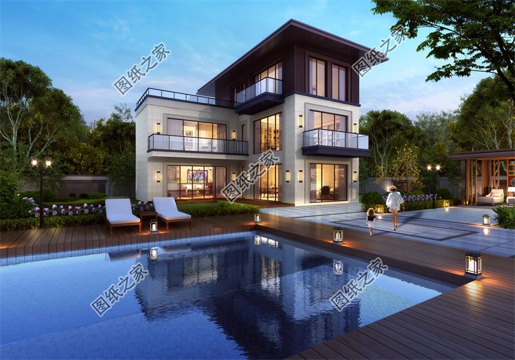 現(xiàn)代風(fēng)三層別墅效果圖設(shè)計(jì)案例