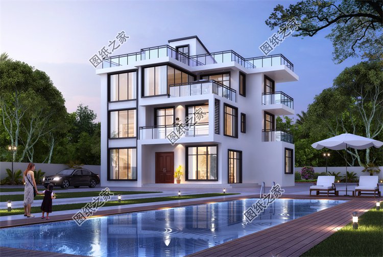 現(xiàn)代風(fēng)三層別墅效果圖設(shè)計(jì)案例