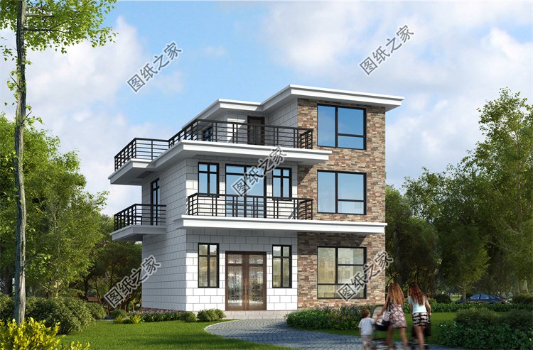 現(xiàn)代風(fēng)三層別墅效果圖設(shè)計(jì)案例