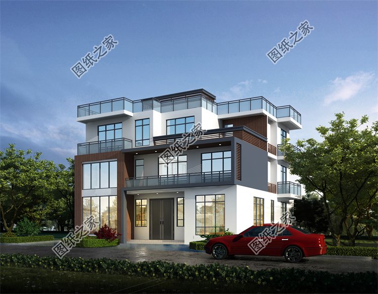 現(xiàn)代風(fēng)三層別墅效果圖設(shè)計(jì)案例