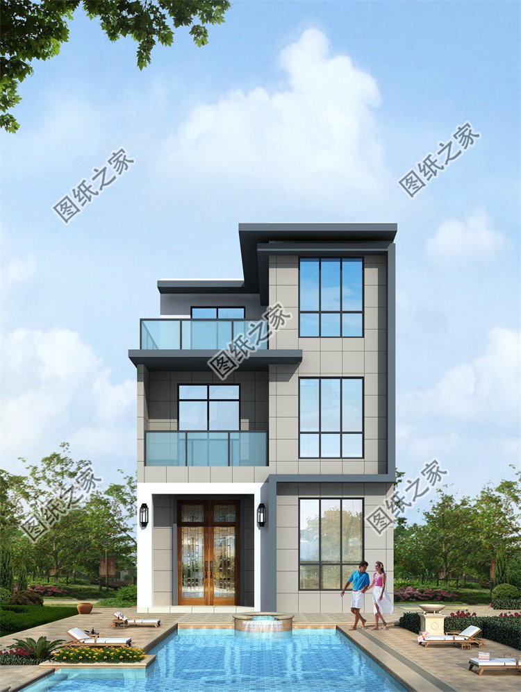 現(xiàn)代風(fēng)三層別墅效果圖設(shè)計(jì)案例