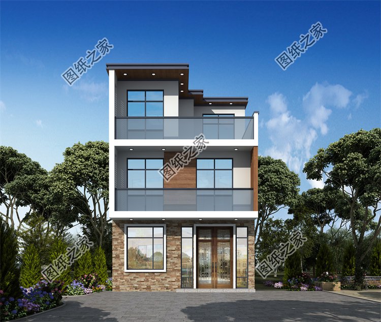 現(xiàn)代風(fēng)三層別墅效果圖設(shè)計(jì)案例