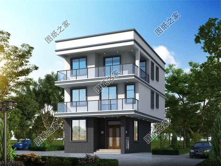 現(xiàn)代風(fēng)三層別墅效果圖設(shè)計(jì)案例