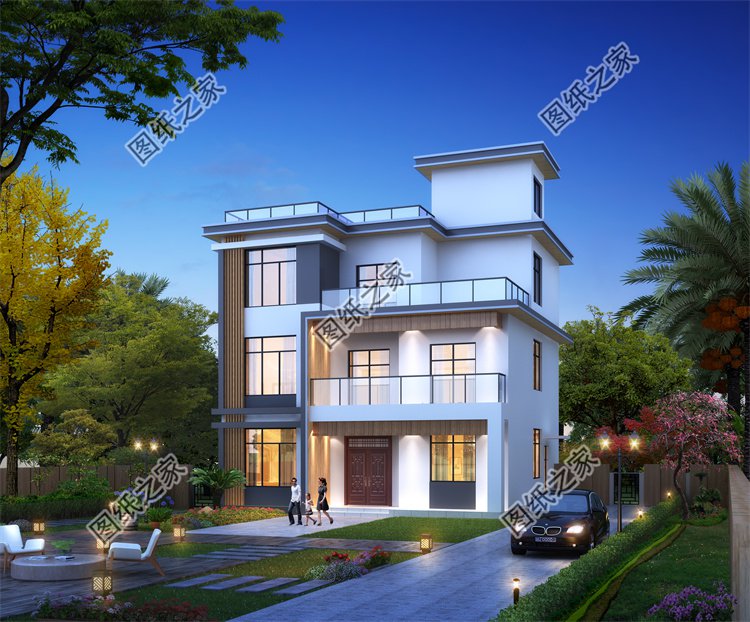 現(xiàn)代風(fēng)三層別墅效果圖設(shè)計(jì)案例