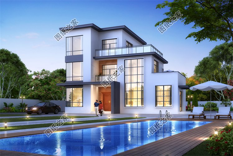 現(xiàn)代風(fēng)三層別墅效果圖設(shè)計(jì)案例