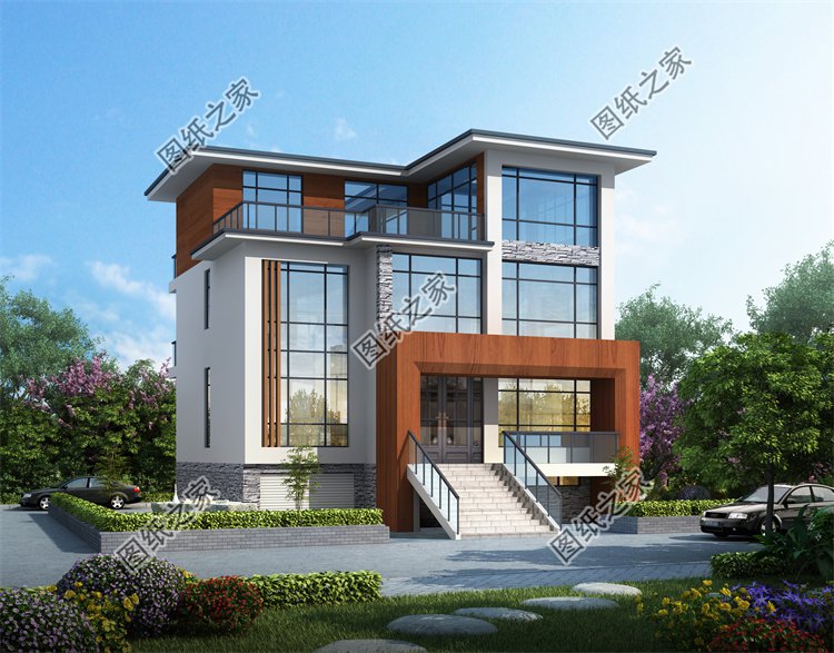 現(xiàn)代風(fēng)三層別墅效果圖設(shè)計(jì)案例