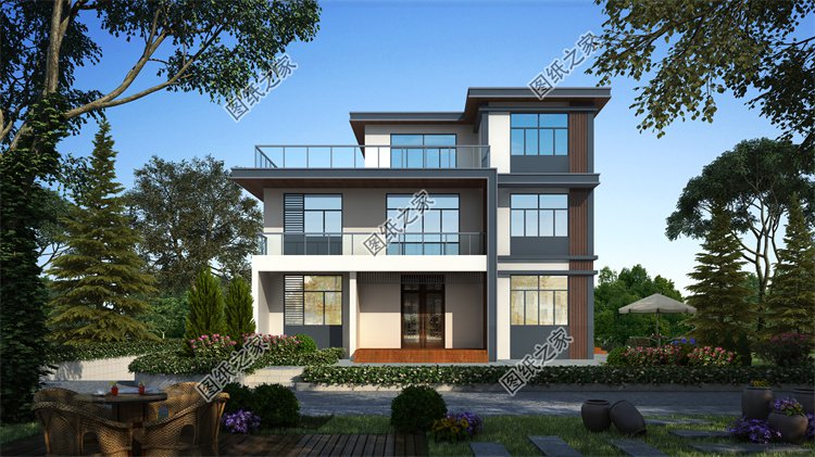 現(xiàn)代風(fēng)三層別墅效果圖設(shè)計(jì)案例
