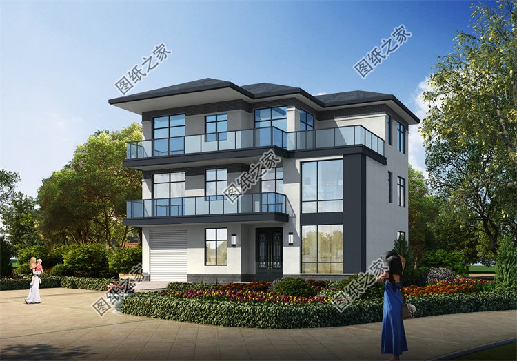 現(xiàn)代風(fēng)三層別墅效果圖設(shè)計(jì)案例