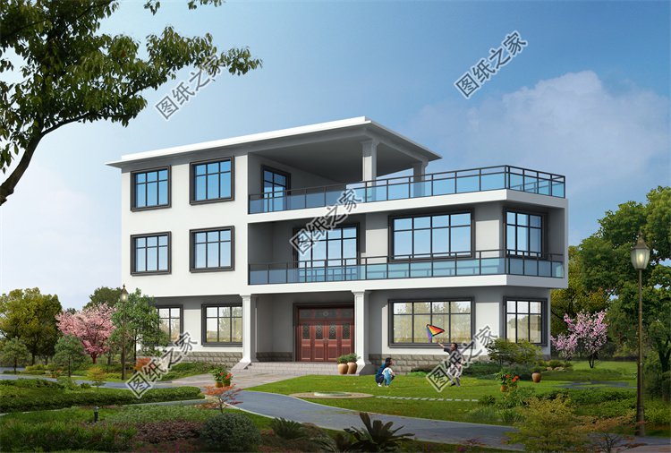 現(xiàn)代風(fēng)三層別墅效果圖設(shè)計(jì)案例