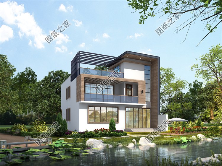 現(xiàn)代風(fēng)三層別墅效果圖設(shè)計(jì)案例