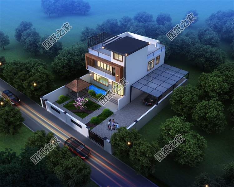 現(xiàn)代風(fēng)三層別墅效果圖設(shè)計(jì)案例