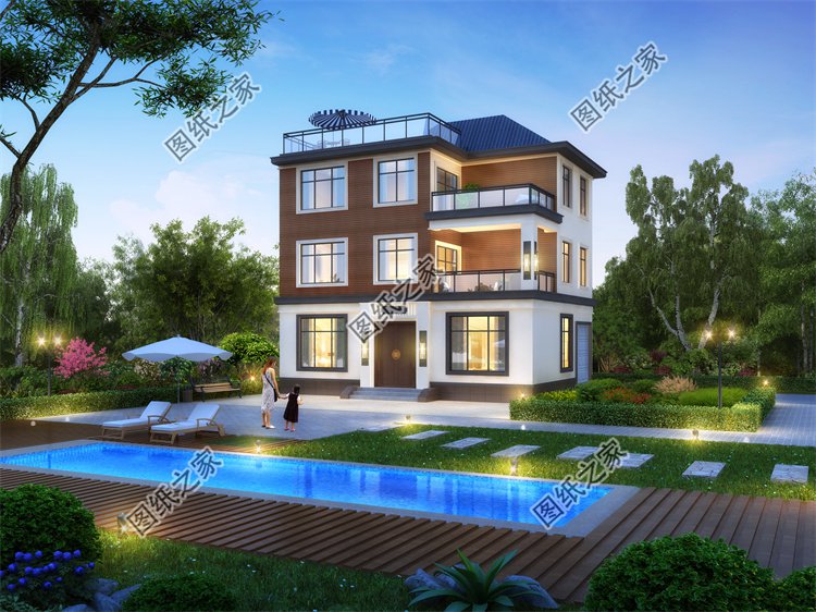 現(xiàn)代風(fēng)三層別墅效果圖設(shè)計(jì)案例