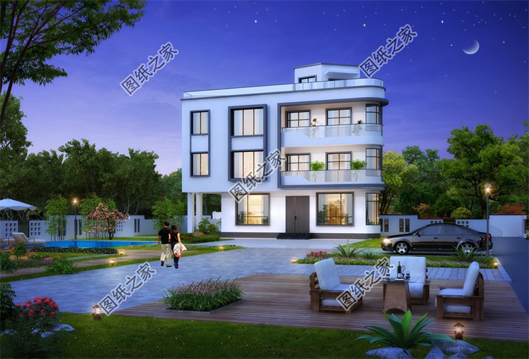 現(xiàn)代風(fēng)三層別墅效果圖設(shè)計(jì)案例