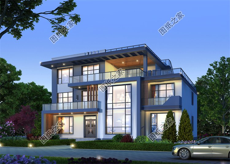 現(xiàn)代風(fēng)三層別墅效果圖設(shè)計(jì)案例