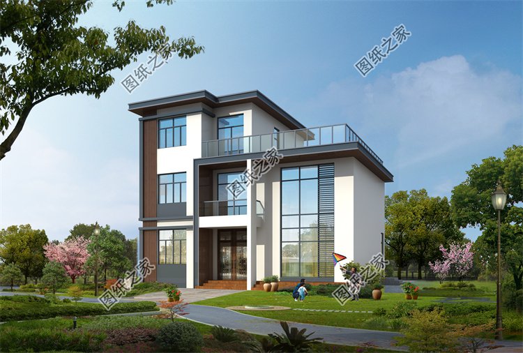 現(xiàn)代風(fēng)三層別墅效果圖設(shè)計(jì)案例