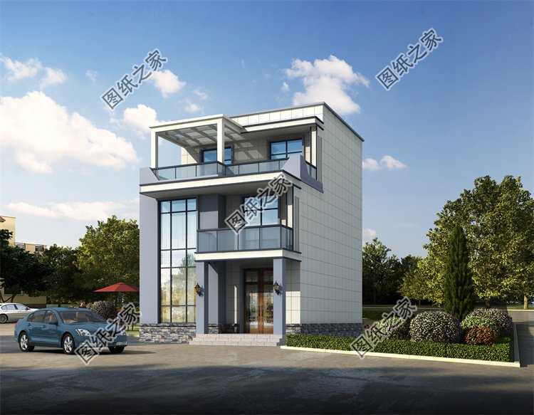 現(xiàn)代風(fēng)三層別墅效果圖設(shè)計(jì)案例