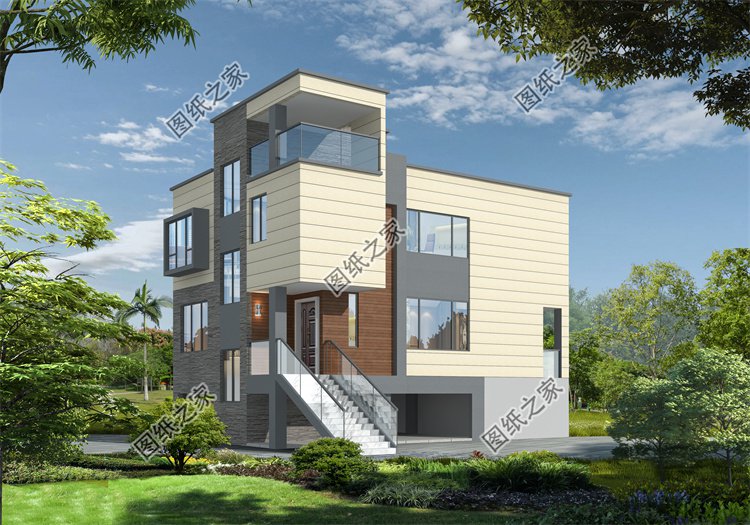 現(xiàn)代風(fēng)三層別墅效果圖設(shè)計(jì)案例