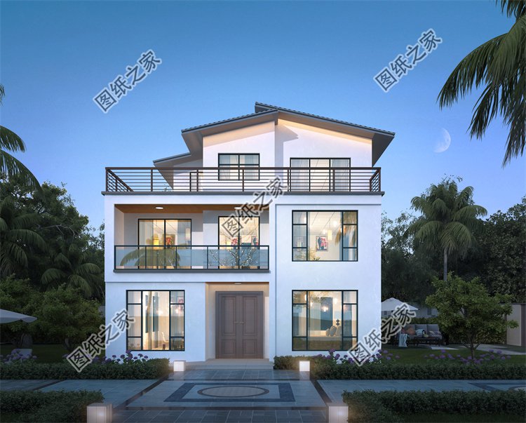 現(xiàn)代風(fēng)三層別墅效果圖設(shè)計(jì)案例