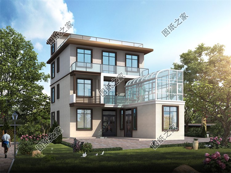 現(xiàn)代風(fēng)三層別墅效果圖設(shè)計(jì)案例