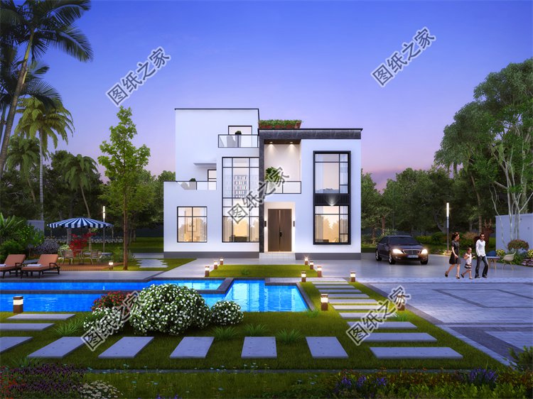 現(xiàn)代風(fēng)三層別墅效果圖設(shè)計(jì)案例