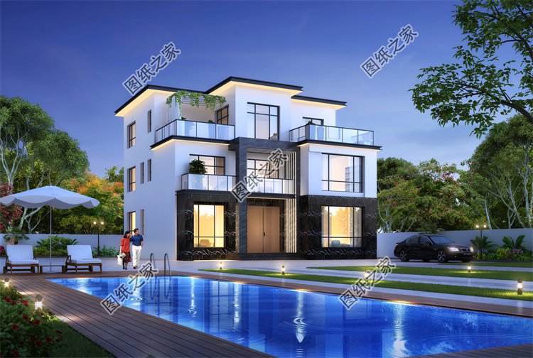 現(xiàn)代風(fēng)三層別墅效果圖設(shè)計(jì)案例