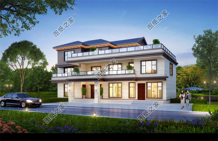 現(xiàn)代風(fēng)三層別墅效果圖設(shè)計(jì)案例