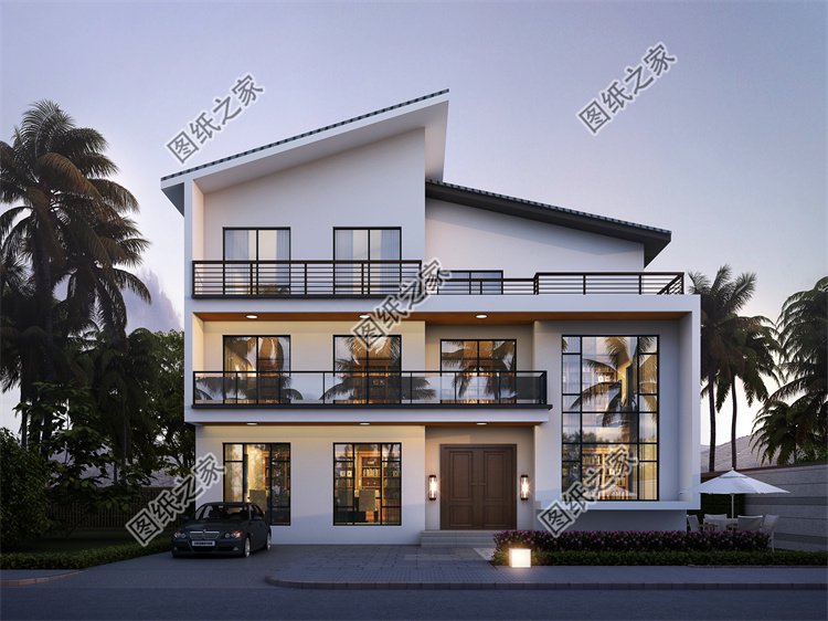 現(xiàn)代風(fēng)三層別墅效果圖設(shè)計(jì)案例