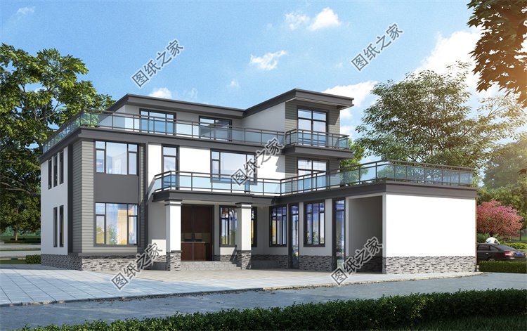 現(xiàn)代風(fēng)三層別墅效果圖設(shè)計(jì)案例