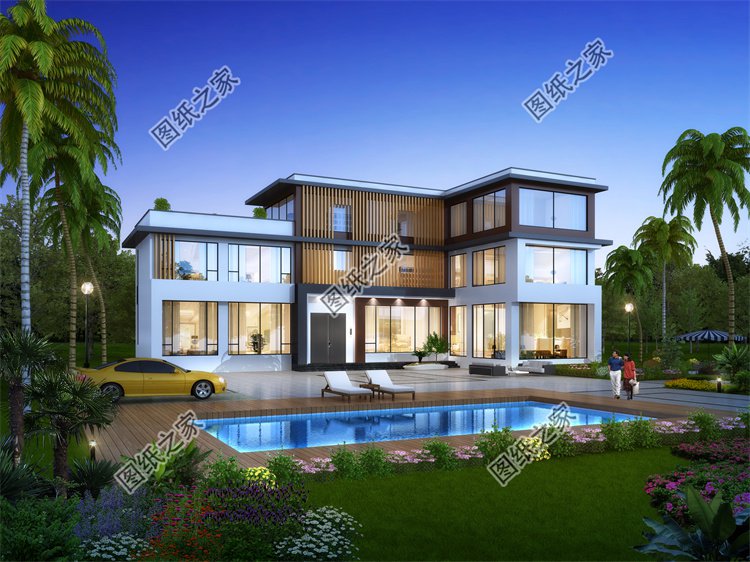 現(xiàn)代風(fēng)三層別墅效果圖設(shè)計(jì)案例