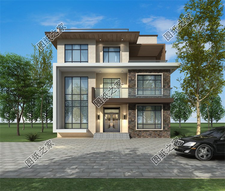 現(xiàn)代風(fēng)三層別墅效果圖設(shè)計(jì)案例