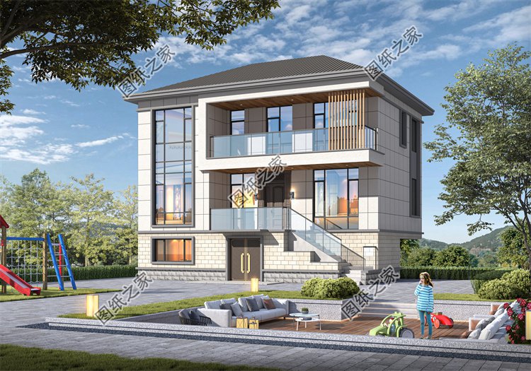 現(xiàn)代風(fēng)三層別墅效果圖設(shè)計(jì)案例