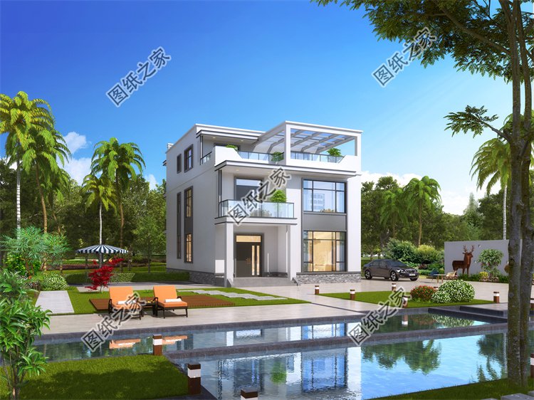 現(xiàn)代風(fēng)三層別墅效果圖設(shè)計(jì)案例