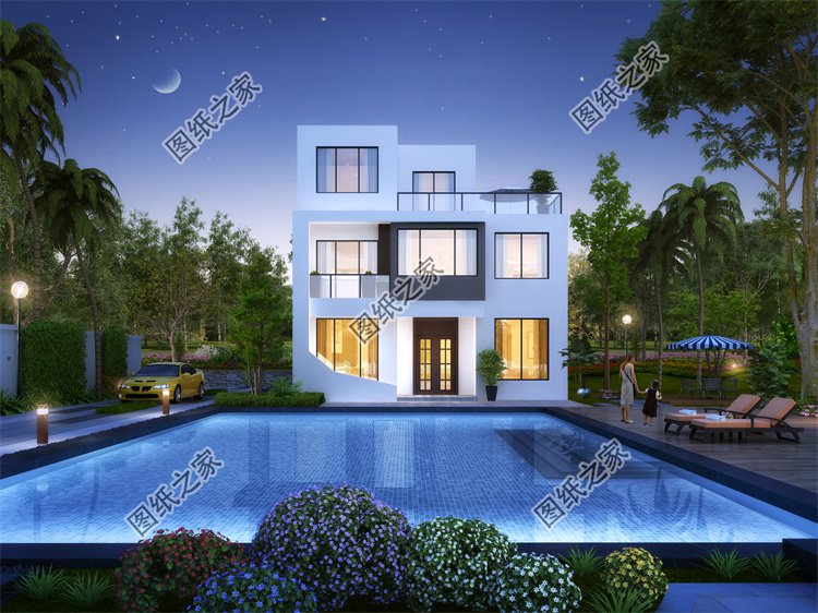 現(xiàn)代風(fēng)三層別墅效果圖設(shè)計(jì)案例