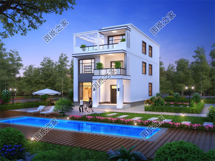 現(xiàn)代風(fēng)三層別墅效果圖設(shè)計(jì)案例