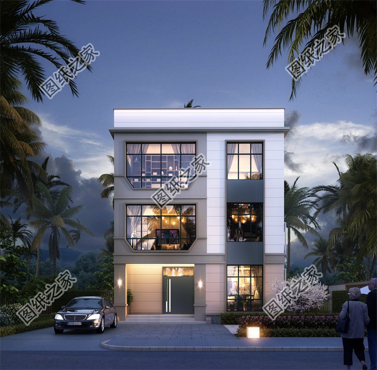 現(xiàn)代風(fēng)三層別墅效果圖設(shè)計(jì)案例