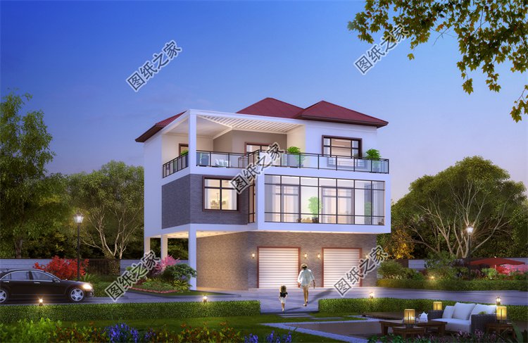 現(xiàn)代風(fēng)三層別墅效果圖設(shè)計(jì)案例