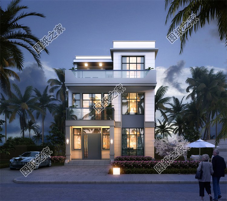 現(xiàn)代風(fēng)三層別墅效果圖設(shè)計(jì)案例