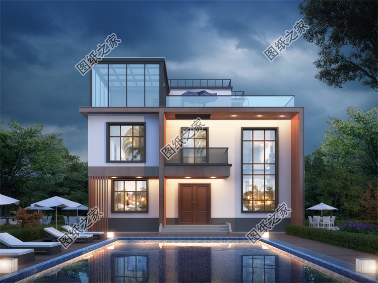 現(xiàn)代風(fēng)三層別墅效果圖設(shè)計(jì)案例