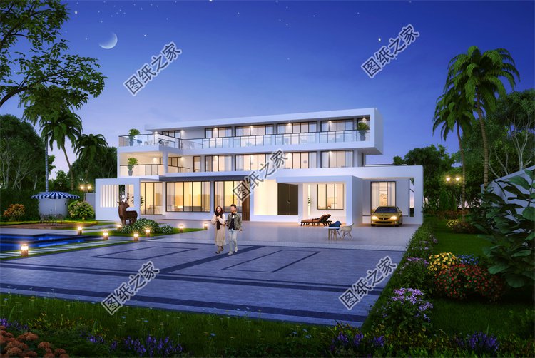 現(xiàn)代風(fēng)三層別墅效果圖設(shè)計(jì)案例