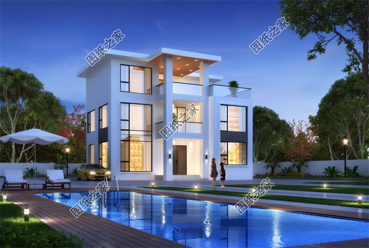 現(xiàn)代風(fēng)三層別墅效果圖設(shè)計(jì)案例