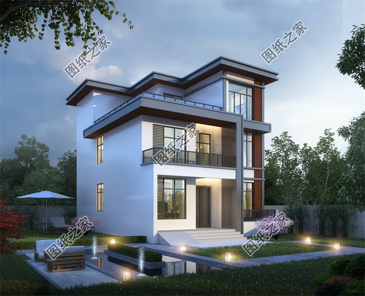 現(xiàn)代風(fēng)三層別墅效果圖設(shè)計(jì)案例