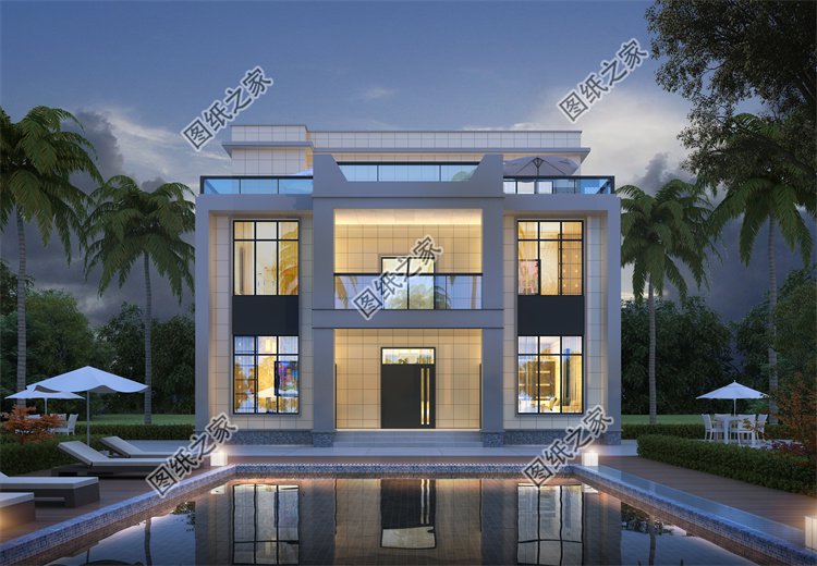 現(xiàn)代風(fēng)三層別墅效果圖設(shè)計(jì)案例