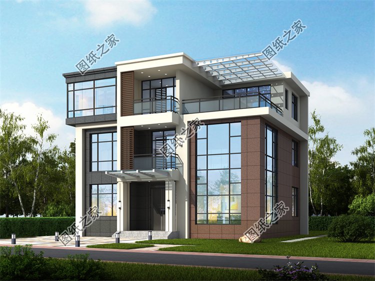 現(xiàn)代風(fēng)三層別墅效果圖設(shè)計(jì)案例