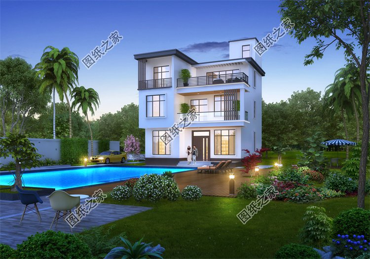 現(xiàn)代風(fēng)三層別墅效果圖設(shè)計(jì)案例