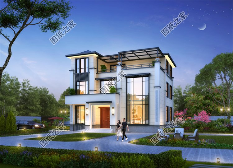 現(xiàn)代風(fēng)三層別墅效果圖設(shè)計(jì)案例