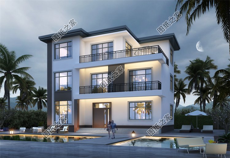 現(xiàn)代風(fēng)三層別墅效果圖設(shè)計(jì)案例