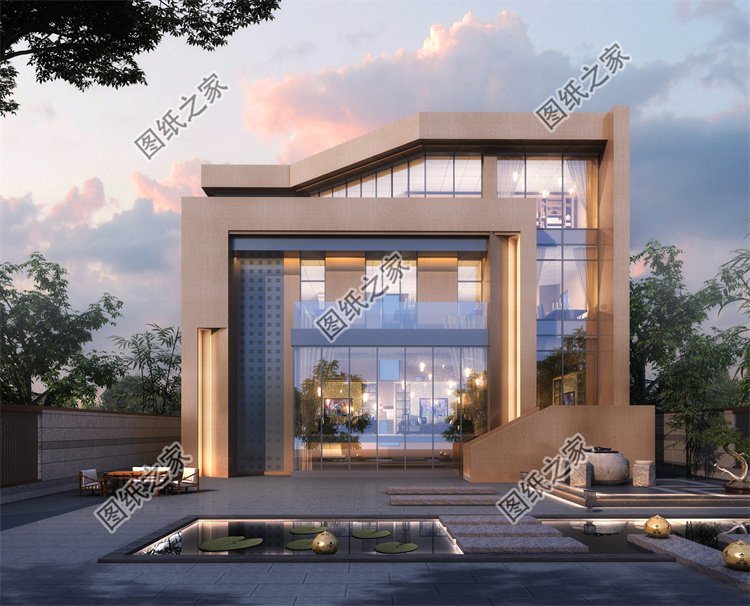 現(xiàn)代風(fēng)三層別墅效果圖設(shè)計(jì)案例